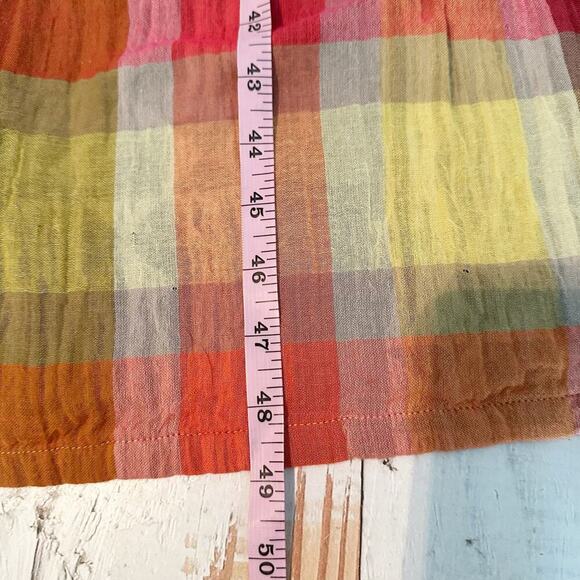 ace & jig Dani V Neck Cotton Plaid Midi Dress Size Small Wish - Picture 9 of 13